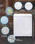 Muhub 7.0 Cubic Feet Chest Freezer, White Deep Freezer with Removable Baskets, Free Standing Top Open Door Compact Freezer with Adjustable Temperature (7.0 Cu.Ft)