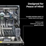 Kenmore 24" Built-In Dishwasher - Quiet Tub with TurboDry, Leak, & SmartWash Soil Detection - 15 Place Settings - 49 DBA - ENERGY STAR Certified - Black