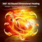 AAOBOSI 24 Inch Built in Microwave Oven,1.6 Cu.Ft Wall Microwave Convection Ovens Air Fryer Combos, 1000Watt Power Sensor&Auto Cook, 10 Cooking Modes, Drop Down Door,Stainless Steel