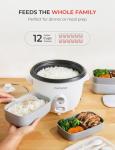 CUCKOO One Touch Rice Cooker 12-Cup Cooked, Small Rice Cooker & Warmer with Steamer Tray, Versatile Grain Cooker, Soup Maker, Auto Keep Warm, 6-Cup Uncooked, White (CR-0601C)