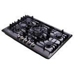 Gas Cooktop 30 Inch, Built-in 5 Burners Gas Stovetop Stainless Steel LPG/NG Convertible Gas Stove Dual Fuel Sealed Gas Cooktop - Black