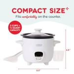 Dash Mini Rice Cooker - Designed for Single-Serve Cooking - Compact Rice Cooker with Nonstick Removable Pot, Keep Warm Function & Easy-to-Clean Sleek Design - White