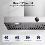 30 Inch Wall Mount Range Hood 1200CFM, Stainless Steel Convertible Ductless/Ducted Stove Vent Hood, Low Noise Kitchen Vent Hoods with Duct Cover, 2 Lights 3 Baffle Filters, Touch & Knob Control