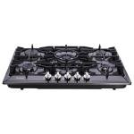 Gas Cooktop 30 Inch, Built-in 5 Burners Gas Stovetop Stainless Steel LPG/NG Convertible Gas Stove Dual Fuel Sealed Gas Cooktop - Black