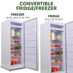 Hamilton Beach HBFRF6892-WHITE HBFRF6892 Upright Convertible Fridge/Freezer-Reversible Door-Removable Glass Shelves-Adjustable Controls-6.8 cu ft, White