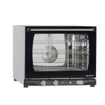 Cadco XAF-133 23-5/8" Half-Size Heavy Duty Countertop Convection Oven w/Humidity Control for Restaurant Hotel Food Truck Concession Kiosk, 4 Shelves, Stainless Steel, 208/240V, NSF