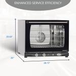 Cadco XAF-133 23-5/8" Half-Size Heavy Duty Countertop Convection Oven w/Humidity Control for Restaurant Hotel Food Truck Concession Kiosk, 4 Shelves, Stainless Steel, 208/240V, NSF