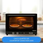 Cadco XAF-133 23-5/8" Half-Size Heavy Duty Countertop Convection Oven w/Humidity Control for Restaurant Hotel Food Truck Concession Kiosk, 4 Shelves, Stainless Steel, 208/240V, NSF