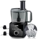 Camic Food Processor, 600W, Shredding and Slicing, French Fries Cutter, Kneading, Meat and Vegetable Chopping, Ice Crushing, 6 Presets, Easy to Operate and Clean for Home Use (Standard version)