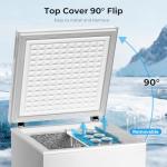 Antarctic Star Chest Freezer 3.2 Cubic Feet 14℉ to -40℉ Low Temperature Freezer with Removable Basket,Free Standing Top open Door Deep Freezer, Adjustable Temperature for Home, Basement, Kitchen,White