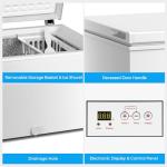 Antarctic Star Chest Freezer 3.2 Cubic Feet 14℉ to -40℉ Low Temperature Freezer with Removable Basket,Free Standing Top open Door Deep Freezer, Adjustable Temperature for Home, Basement, Kitchen,White