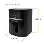 West Bend Compact Air Fryer 5-Quart Capacity with Digital Controls LCD Display and 10 Cooking Presets with Shake Reminder, Nonstick Frying Basket, 1500-Watts, Black