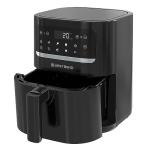 West Bend Compact Air Fryer 5-Quart Capacity with Digital Controls LCD Display and 10 Cooking Presets with Shake Reminder, Nonstick Frying Basket, 1500-Watts, Black