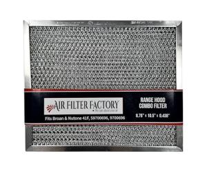 Air Filter Factory Replacement For 41F, 97007696, 97005687 Broan Nutone Range Hood Grease Mesh Charcoal Carbon Combo - Filter Size 8.75 x 10.5 x .44 Inches