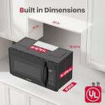 GASLAND 1.9 Cu. Ft. 30 Inch OTR1902B Over the Range Microwave Oven, Over the Stove Microwave, 1000 Watts, 400 CFM Exhaust Fan and LED Light, 13.5" Glass Turntable, Black