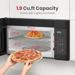 GASLAND 1.9 Cu. Ft. 30 Inch OTR1902B Over the Range Microwave Oven, Over the Stove Microwave, 1000 Watts, 400 CFM Exhaust Fan and LED Light, 13.5" Glass Turntable, Black