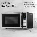 Countertop Microwave Ovens 0.7 Cu. Ft. 700 Watts Microwave Oven With LED Lighting,Turntable and Child Lock,Compact Microwave Perfect for Apartments and Dorms,Easy Clean Interior, Black