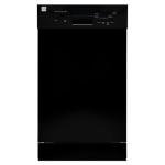 Kenmore 22-14709 18" Built-in Stainless Steel Tub Dishwasher with EasyFlex 3rd, SmartWash, UltraWash Plus, TurboDry, MoreSpace Adjustable Rack, Energy Star, 22.44"D x 17.65"W x 32.29"H, Black