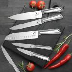 imarku Kitchen Knife Set with Block and Built-in Sharpener, Japanese Stainless Steel 14-Piece Knife Set with Utility Knife, Dishwasher Safe, Non-Slip Ergonomic Handles, Essential Gift for Home Cooks