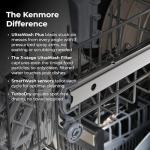 Kenmore 22-14709 18" Built-in Stainless Steel Tub Dishwasher with EasyFlex 3rd, SmartWash, UltraWash Plus, TurboDry, MoreSpace Adjustable Rack, Energy Star, 22.44"D x 17.65"W x 32.29"H, Black