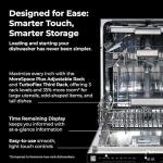 Kenmore Elite 24" Built-In Stainless Steel Tub Dishwasher with TotalFlex 3rd Rack, SmartWash, TurboDry, MoreSpace Plus Adjustable Rack, Energy Star Certified, Black