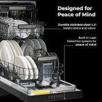 Kenmore 22-14709 18" Built-in Stainless Steel Tub Dishwasher with EasyFlex 3rd, SmartWash, UltraWash Plus, TurboDry, MoreSpace Adjustable Rack, Energy Star, 22.44"D x 17.65"W x 32.29"H, Black