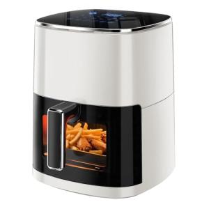 Simple Deluxe Air Fryer - 6.34 QT Digital Airfryer with Visible Window, 12 Presets Functions, Nonstick and Dishwasher-Safe Basket, 1700W, Beige