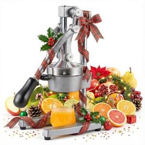 CO-Z Hand Press Juicer Machine, Manual Orange Juicer and Professional Citrus Juicer for Orange Juice Pom Lime Lemon Juice, Commercial Lemon Squeezer, Easy to Clean, Gray