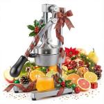 CO-Z Hand Press Juicer Machine, Manual Orange Juicer and Professional Citrus Juicer for Orange Juice Pom Lime Lemon Juice, Commercial Lemon Squeezer, Easy to Clean, Gray
