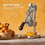 CO-Z Hand Press Juicer Machine, Manual Orange Juicer and Professional Citrus Juicer for Orange Juice Pom Lime Lemon Juice, Commercial Lemon Squeezer, Easy to Clean, Gray