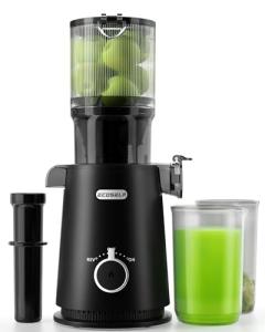 ECOSELF Juicer Machines - Wide Mouth Feed Chute with Self Feeding Hands-Free Design - Cold Press Juicer for Vegetables and Fruits - Juice Extractor Machine High Juice Yield - Easy to Clean & Assemble