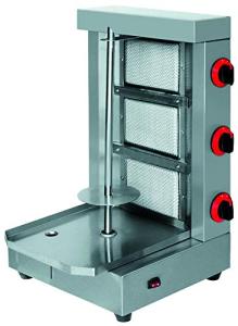 3 Zone 40,000 BTU Commercial Propane/Natural Gas Vertical Broiler Rotisserie Oven Machine Cooker with No Slidable Heater adjustment, for Shawarma Tacos Al Pastor Gyro Doner Kebab
