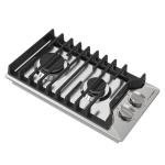 12 Inch Gas Cooktop, ThermoMate Heavy Built In Gas Rangetop with 2 High Efficiency SABAF Burners, NG/LPG Convertible 304 Stainless Steel Stove Top with Flame Out Protection, CSA Certified