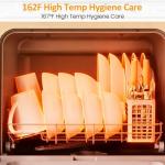 Sunvivi Portable Dishwasher with 152OZ Water Tank, 18" Countertop Dishwasher Machine fits up to 12" plates, Energy Star, 6 Preset Mode, 12H Delay Start, Small Dish Washer for Dorm RV&Apartment, White