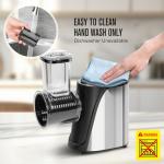 Inequalit Electric Vegetables Slicer Cheese Shredder, 5-in-1 250W Professional Automatic Salad Fruits Maker Shooter Chopper Machine Kitchen Cutter Grater Food Processor with 5 Different Blades