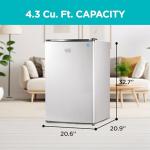 BLACK+DECKER BCRK43V Compact Refrigerator Energy Star Single Door Mini Fridge with Freezer, 4.3 Cubic Ft., VCM