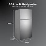 Kenmore 33 in. 20.4 cu. ft Capacity Refrigerator/Freezer with Full-Width Adjustable Glass Shelving, Humidity Control Crispers, Ice Maker, ENERGY STAR Certified, Fingerprint Resistant Stainless Steel