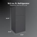 Kenmore 30 in. 18.2 cu. ft. Capacity Refrigerator/Freezer with Adjustable Glass Shelving, Humidity Control Crispers, Gallon Door Bins, ENERGY STAR Certified, Black