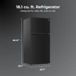 Kenmore 4661349 30" W Top Freezer Refrigerator with Adjustable Glass Shelving, Humidity Control Crispers, Quiet and Energy Efficient Inverter Compressor, Black