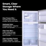 Kenmore 33 in. 20.4 cu. ft Capacity Refrigerator/Freezer with Full-Width Adjustable Glass Shelving, Humidity Control Crispers, Ice Maker, ENERGY STAR Certified, Fingerprint Resistant Stainless Steel