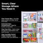 Kenmore 30 in. 18.1 cu. ft. Capacity Refrigerator/Freezer with Adjustable Glass Shelving, Humidity Control Crispers, Ice Maker, ENERGY STAR Certified, Fingerprint Resistant Stainless Steel