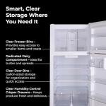 Kenmore 33 in. 20.5 cu. ft. Capacity Refrigerator/Freezer with Full-Width Adjustable Glass Shelving, Humidity Control Crispers, ENERGY STAR Certified, White