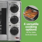 Hamilton Beach Sure-Crisp Air Fryer Toaster Oven Combo, Fits 9” Pizza, 4 Slice Capacity, Powerful Circulation, Auto Shutoff, Stainless Steel (31403)