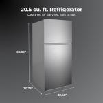Kenmore 33 in. 20.5 cu. ft. Capacity Refrigerator/Freezer with Full-Width Adjustable Glass Shelving, Humidity Control Crispers, ENERGY STAR Certified, Fingerprint Resistant Stainless Steel