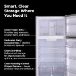 Kenmore 33 in. 20.5 cu. ft. Capacity Refrigerator/Freezer with Full-Width Adjustable Glass Shelving, Humidity Control Crispers, ENERGY STAR Certified, Fingerprint Resistant Stainless Steel