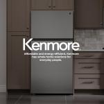 Kenmore 33 in. 20.5 cu. ft. Capacity Refrigerator/Freezer with Full-Width Adjustable Glass Shelving, Humidity Control Crispers, ENERGY STAR Certified, Fingerprint Resistant Stainless Steel