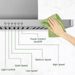 ONEEON 30" Range Hood - 900 CFM Stainless Steel Wall Mount Kitchen Exhaust with 4 Speed Fan, LED Lights, Push Button, Ultra-thin Body, Chimney Style Stove Vent Hood & Ducted Exhaust Vent