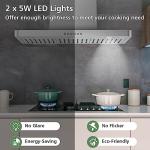 ONEEON 30" Range Hood - 900 CFM Stainless Steel Wall Mount Kitchen Exhaust with 4 Speed Fan, LED Lights, Push Button, Ultra-thin Body, Chimney Style Stove Vent Hood & Ducted Exhaust Vent