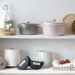 Vermicula NBG22R Cast Enameled Pot, 8.7 inches (22 cm), Natural Beige, Waterless Cooking, Exclusive Recipe Book Included, Oven Pot Round