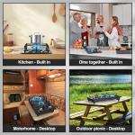 Gas Stove 2 Burner Propane Cooktop 12 inch, Nafewin Tempered Glass Portable Gas Cooktop Stove Burner with Thermocouple Protection, Lpg/Ng Dual Fuel Built-in Hob for Apartments, Outdoor, Rvs